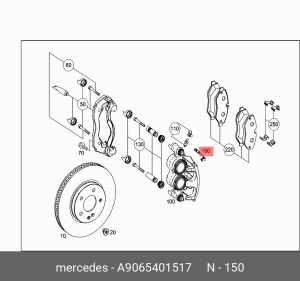 Датчик тормозной 906 9065401517 A 906 540 15 17 MERCEDES BENZ