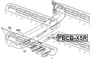 Заглушка буксировочного крюка FECB-X5R FECB-X5R FEBEST