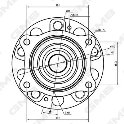 Ступица задняя GH-34940 GH34940 GMB