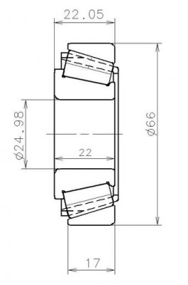 Подшипник КПП [25x66x22] EC42228S01H206 NTN SNR