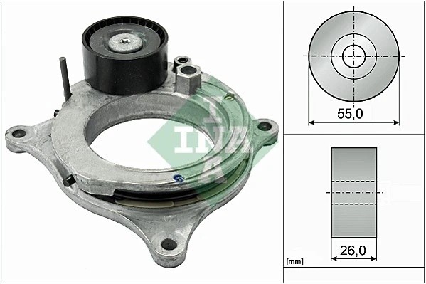 Натяжитель ремня BMW 318i-340i F30 7/15-, 740i G11 534059810 534059810 INA