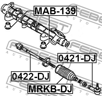 тяга рулевая!\ Mitsubishi Galant 04> 0422-DJ FEBEST
