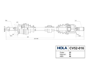HYUNDAI SOLARIS/ACCENT IV (2010>) CV52-016 HOLA