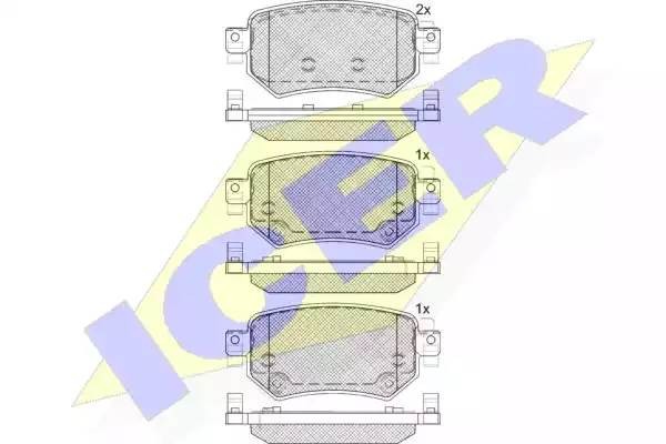 182263 колодки дисковые задн.!\ Mazda 6 GJ 12> 182263 ICER