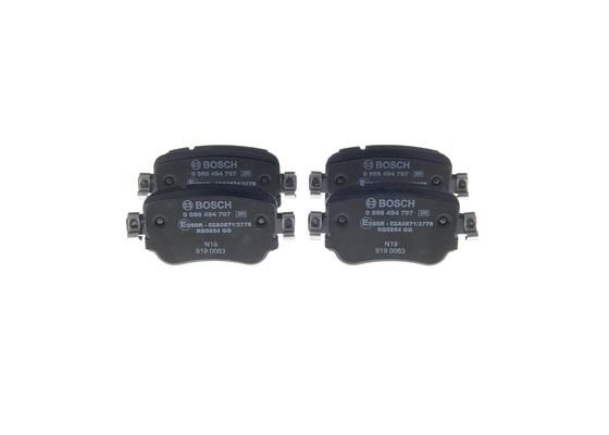 Колодки тормозные дисковые задние 0986494797 0986494797 BOSCH