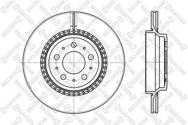 диск тормозной задний!\ Volvo XC90 2.5T/D5/T6 02> 6020-4852V-SX STELLOX