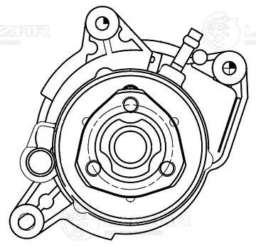 Насос водяной VW Golf (09-14) AUDI A3 (09-13) SKODA Rapid (13-),Yeti (10-) SEAT  LWP 1833 LUZAR