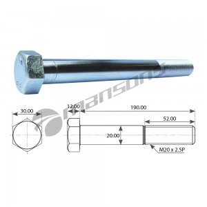 Болт М20x2.5x190 Fruehauf CF340610 M20190 MANSONS