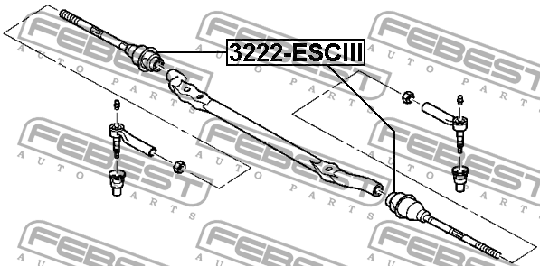 Тяга рулевая 3222-ESCIII 3222-ESCIII FEBEST