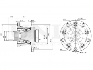 Ступица задняя (с ABS) HUB-20075 UNIO