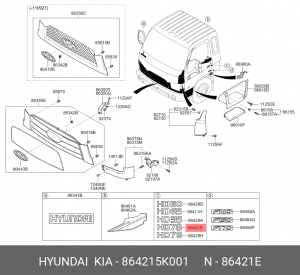 Эмблема "HD78" OE 864215K001 HYUNDAI KIA