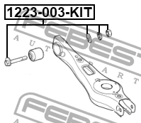 Болт с эксцентриком ремкомплект HYUNDAI CRETA 2016- 1229-003-KIT 1229-003-KIT FEBEST