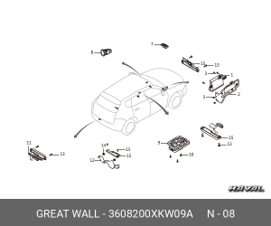 3608200XKW09A КНОПКА ЗАЖИГАНИЯ HAVAL F7,F7x 3608200XKW09A HAVAL