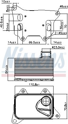 Радиатор масляный двигателя AUDI A4 (B8), A6 (C7), SKODA OCTAVIA (5E) 90914 90914 NISSENS