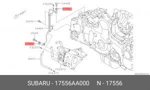 прокладка клапана(коплект) 17556-AA000 17556AA000 SUBARU