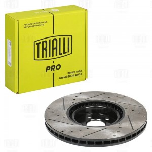 Диск торм. Geely Monjaro (22-) перед. d=345 (перф/слот/окраш) (DF 1317s) PRO DF 1317S TRIALLI