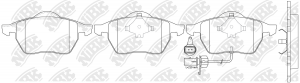 Колодки передние (AUDI 100/A6 (C4)) (с датчиком) PN0300W PN0300W NIBK