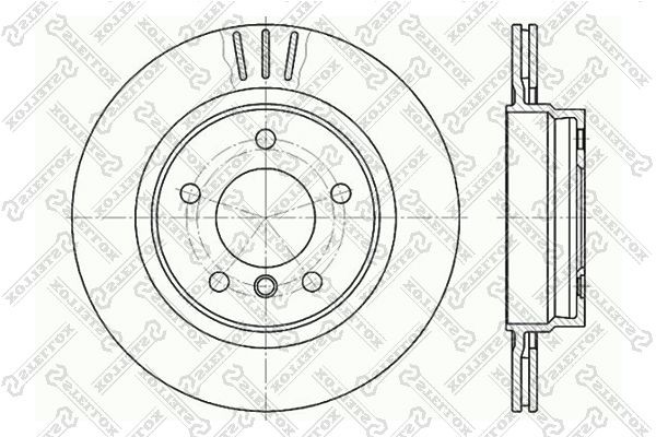 диск тормозной задний!\ BMW E46 2.5/2.8/2.0D M43/M47/M52/M54 98>, Brilliance 6020-1541V-SX STELLOX