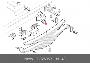 отбойник рессоры! (мр)\IVECO DAILY 93826069 IVECO