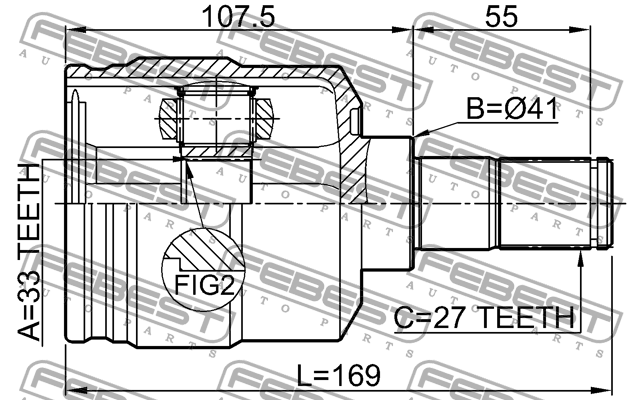 ШРУС 1211-TUC27LH 1211-TUC27LH FEBEST