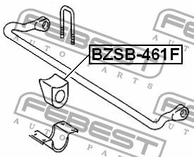 Втулка стабилизатора передняя MERCEDES BENZ G-CLASS 463 1992- BZSB-461F BZSB-461F FEBEST