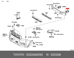 Кронштейн 5202660050 Toyota 52026-60050 TOYOTA