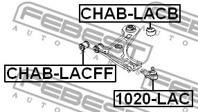 Сайлентблок рычага задний CHEVROLET LACETTI 2.0D CHAB-LACB CHAB-LACB FEBEST