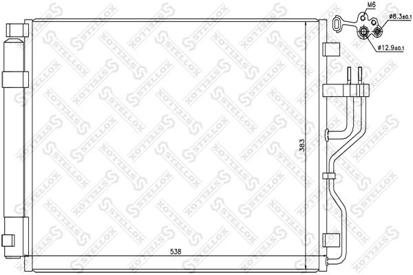 радиатор кондиционера!\ KIA Sportage IV 2.0CRDi 10> 10-45706-SX STELLOX