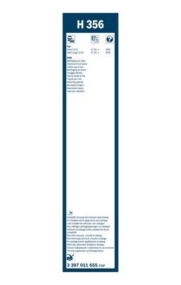 Щетка стеклоочистителя 350мм задняя FIAT Doblo (01-) Rear BOSCH 3 397 011 655 BOSCH