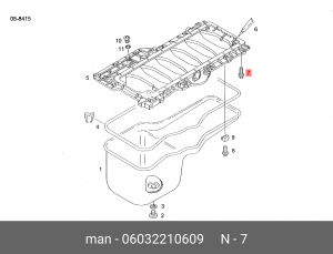 Болт подвески BM8X40-8.8-MAN183-PHR 06032210609 MAN
