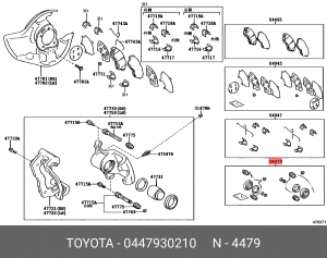 РЕМКОМПЛЕКТ СУППОРТА 04479-30210 TOYOTA