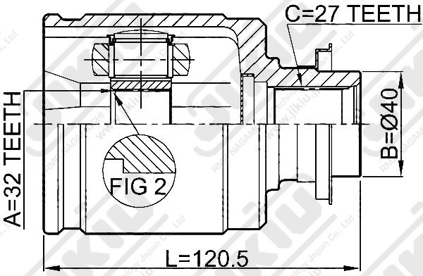 ШРУС JC28027 JC28027 JIKIU