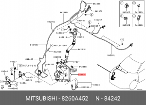 БАЧОК ОМЫВАТЕЛЯ ЛОБОВОГО СТЕКЛА 8260A452 MITSUBISHI
