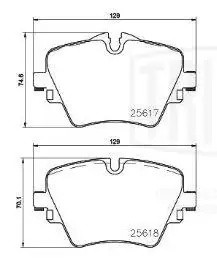 Колодки торм. BMW X1 (F48) (15-)/2 (F45) (14-) диск. перед. (PF 4059) PF4059 TRIALLI