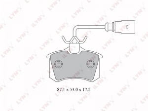 Колодки тормозные дисковые задние BD-3025 LYNXAUTO