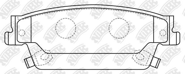 Колодки тормозные CADILLAC SRX (04-09) задние (4шт.) NIBK PN0625 NIBK