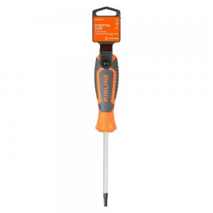 Отвертка TORX TX27x100мм с эргономичной рукояткой магнитная, пласт.подвес (ATBX0 ATBX010 AIRLINE