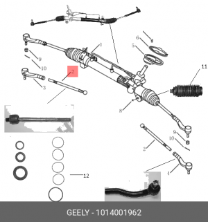 ТЯГА РУЛЕВАЯ В СБОРЕ(МК) GEELY MK 1014001962 1014001962 GEELY