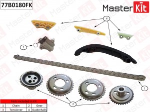 Комплект цепи ГРМ Ford Transit 2.2/2.4 l DRR5,CVRA,CVRB,CVRC 10-14 77B0180FK 77B0180FK MASTER KIT