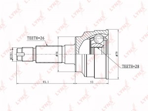 ШРУС наружный подходит для MAZDA 323 1.4-1.6 01-04 CO-5111 CO-5111 LYNXAUTO