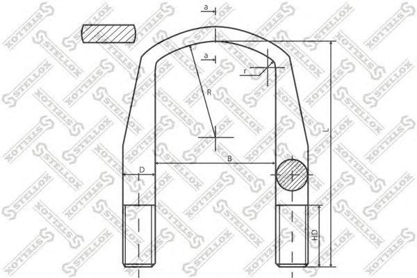 стремянка! 82xM22x1.5x240-U\ DAF F95 8464200SX STELLOX