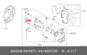 болт направляющий суппорта!\ Nissan Murano Z50 02-07 44140-0V700 NISSAN