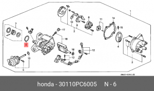 КОЛЬЦО ТРАМБЛЕРА 30110PC6005 30110PC6005 HONDA