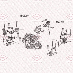 Опора двигателя задняя HONDA Civic 06- TEG1068 TEG1068 TATSUMI