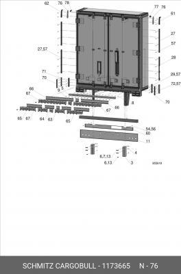 Защитный буфер сверху Schmitz 1173665 SCHMITZ CARGOBULL