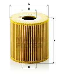 Фильтр масляный VOLVO S60,S80,XC70 (00-),XC70 2 (07-),V70 2 (00-) MANN HU819X MANN FILTER