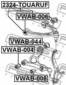 Сайлентблок передн рычага задний (гидравл) AUDI Q7 07-15 VWAB-044 VWAB-044 FEBEST