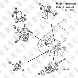 MITSUBISHI LANCER (CX,CY) (2007>) 1.8/2.0 CVT FL0238 FIXAR