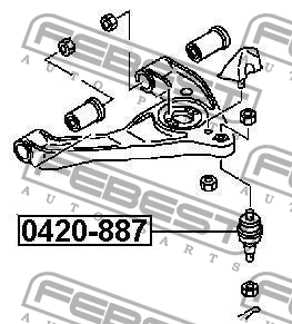 Опора шаровая MITSUBISHI CANTER -2015 0420-887 0420-887 FEBEST