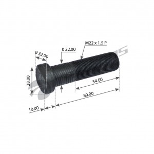 Шпилька колеса MAN MERCEDES (M22х1.5х81) MANSONS 700.148 MANSONS